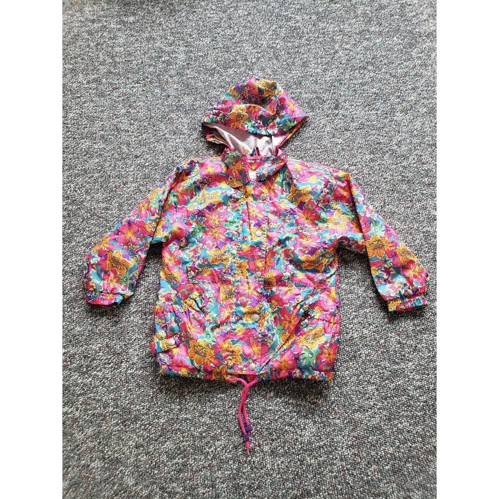 90s Girls Floral‎ Windbreaker